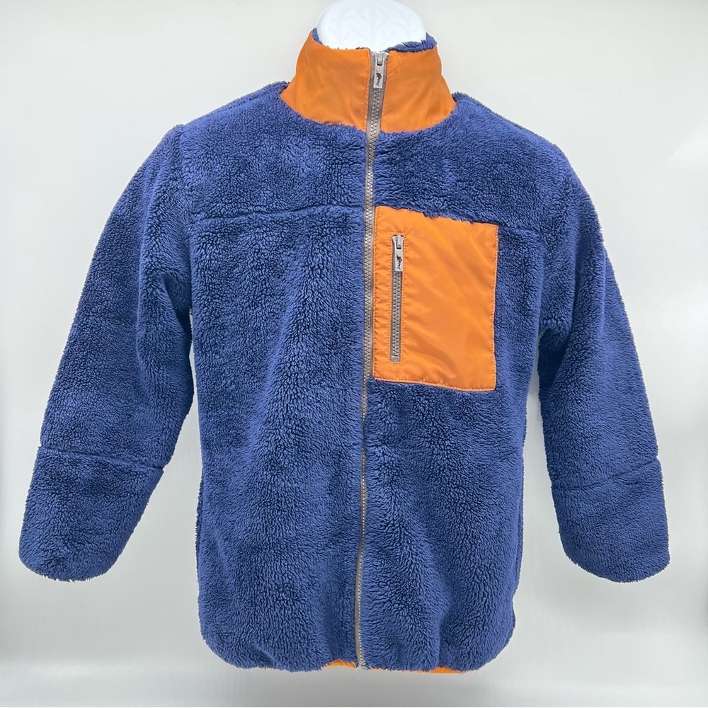 Tommy Bahama Kids Blue and Orange Sherpa/Teddy Bear Jacket